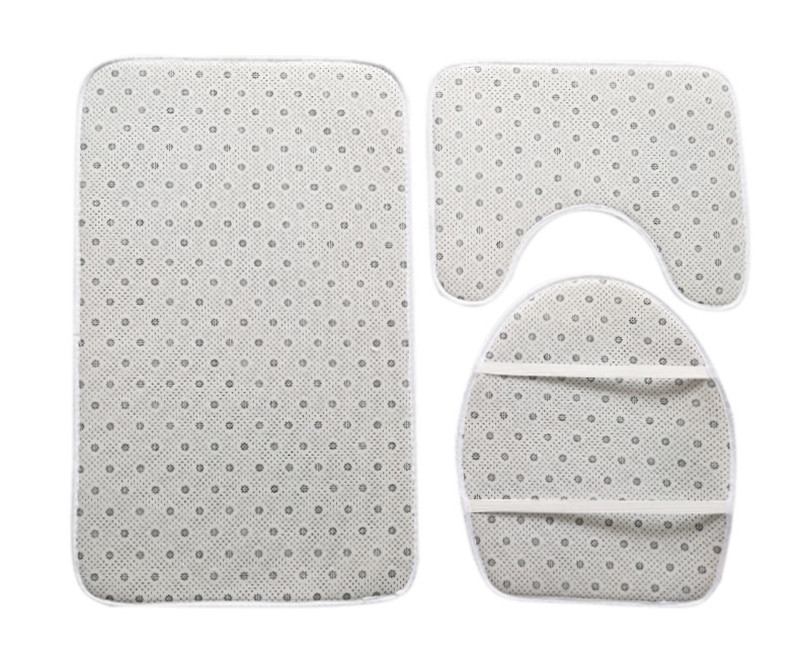 3kom/set Kupaonski set prostirki za kupaonicu s otisnutim sretnim drvetom WC tepih Neklizajući tepih za kupaonicu Poklopac poklopca WC-a Podne prostirke za tuširanje