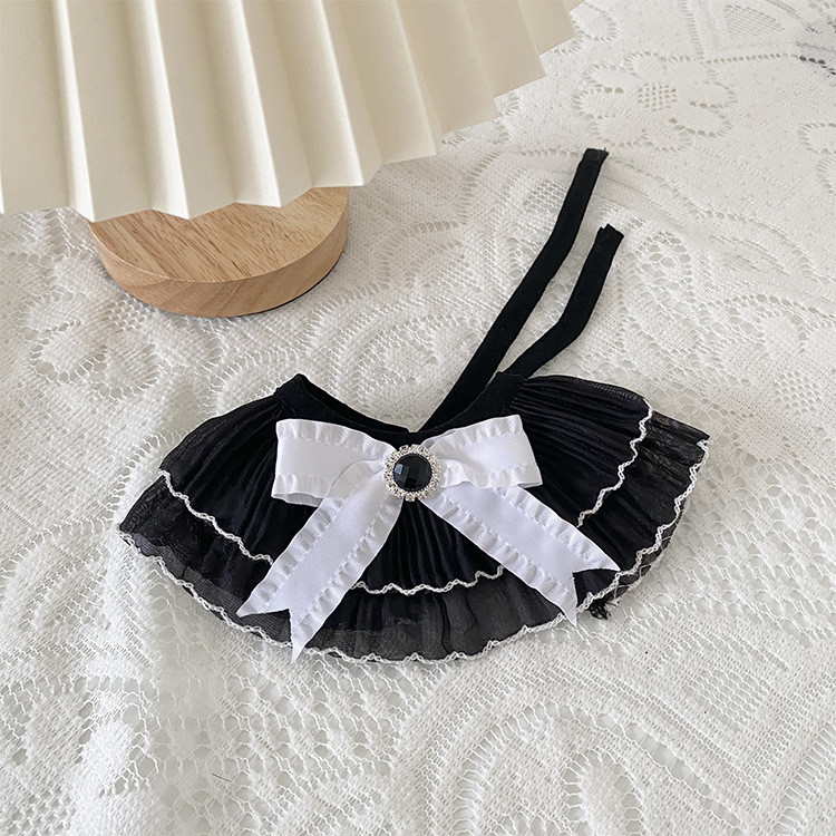 Čipkasti ovratnik za kućne ljubimce Mačka Pas Kravata Leptir leptir Nakit Crna moda Oprema za kućne ljubimce Pribor za kućne ljubimce Pribor za pse Proizvodi za kućne ljubimce