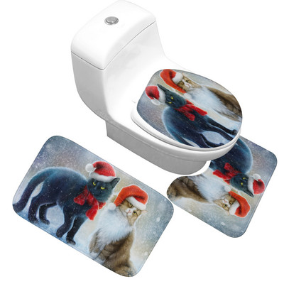 Zeegle Pet Pisică Covoare de baie Covoraș de duș Covoare de flanel anti-alunecare Covoare imprimate 3D Covoare de baie și set de covorașe