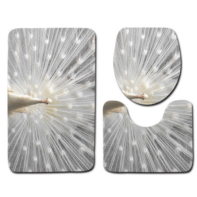 Zeegle vannimatt paabulinnu muster 3 tk Vannitoa vaip jalamatt Vannitoa vaipade komplekt libisemiskindel matt WC vanni vaipade jaoks Vannitoa matt