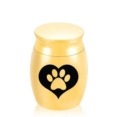 Mini nakit za kremiranje urna s pepelom za kućne ljubimce urna s otiskom pseće šape u obliku srca držač pepela za uspomenu na urnu za kremiranje u spomen na voljenog psa kućnog ljubimca