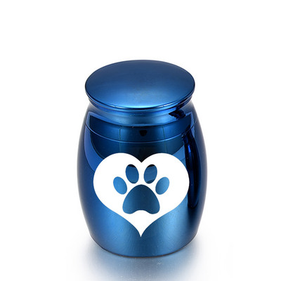 Mini nakit za kremiranje urna s pepelom za kućne ljubimce urna s otiskom pseće šape u obliku srca držač pepela za uspomenu na urnu za kremiranje u spomen na voljenog psa kućnog ljubimca