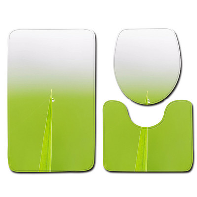 Zeegle 3Pcs Prostirka za kupaonicu Flanel WC prostirke Protuklizne kupaonske podne prostirke Navlaka za WC sjedalo Kupaonski tepisi Show Mat Prostirke za kupaonicu