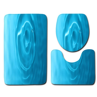 Zeegle 3Pcs Prostirka za kupaonicu Flanel WC prostirke Protuklizne kupaonske podne prostirke Navlaka za WC sjedalo Kupaonski tepisi Show Mat Prostirke za kupaonicu