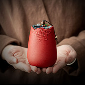 Naminių gyvūnėlių urna kremavimo pelenai keraminė krosnis kintamos glazūros šunų urna Kačių urna atminimo gyvūnų paukščių urna maža urnos karstas