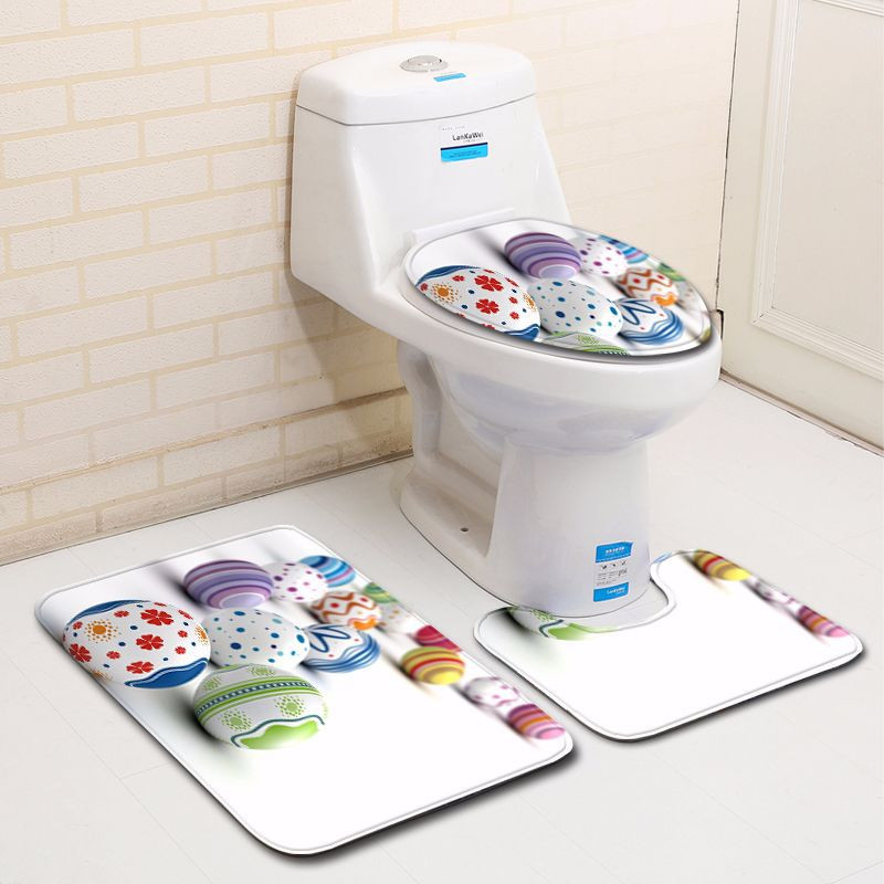 Ispis Kupaonski tepih Tepih Kućni dekor WC prostirka Memory pjena Navlaka WC sjedala Neklizajuća prostirka za noge za kupaonicu U-oblika prostirka
