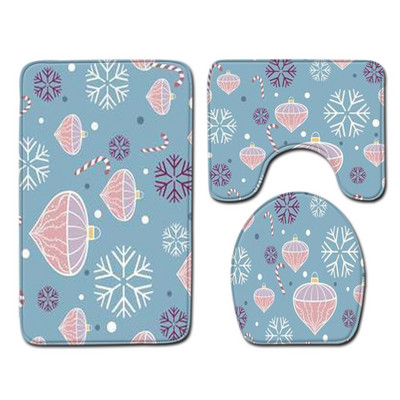 Zeegle apdrukāts vannas flaneļa paklājs Krāsains vannas istabas paklājiņa komplekts tualetes dekors mīksts paklājs ūdens absorbcija vannas istabas grīdas paklājs