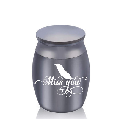 Miss you Keepsake tuhastamisurn mini alumiiniumsulamist tuhapurk väike mälestuseks mõeldud tuhakonteiner 5 värvi