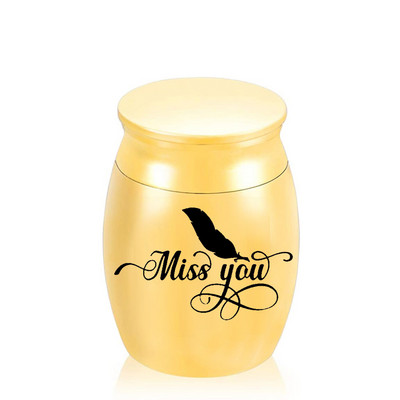 Miss you Keepsake tuhastamisurn mini alumiiniumsulamist tuhapurk väike mälestuseks mõeldud tuhakonteiner 5 värvi