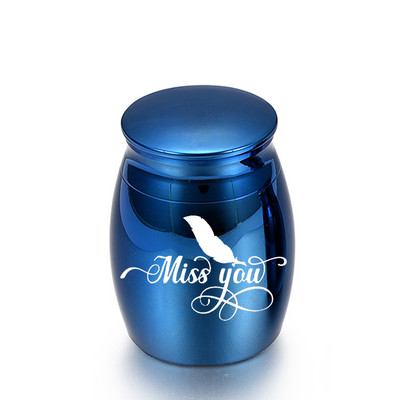 Miss you Keepsake tuhastamisurn mini alumiiniumsulamist tuhapurk väike mälestuseks mõeldud tuhakonteiner 5 värvi