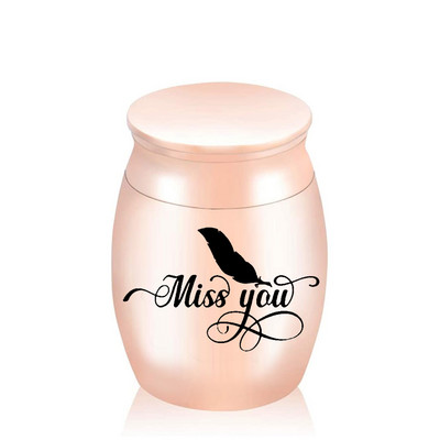 Miss you Keepsake tuhastamisurn mini alumiiniumsulamist tuhapurk väike mälestuseks mõeldud tuhakonteiner 5 värvi
