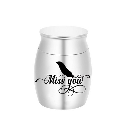 Miss you Keepsake tuhastamisurn mini alumiiniumsulamist tuhapurk väike mälestuseks mõeldud tuhakonteiner 5 värvi