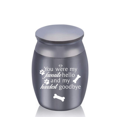 Kremācijas urna mājdzīvnieku pelniem Mini urna mīļotā mājdzīvnieka suņa ķepu nospiedumu pelnu burka piemiņai-Tu biji mans mīļākais...