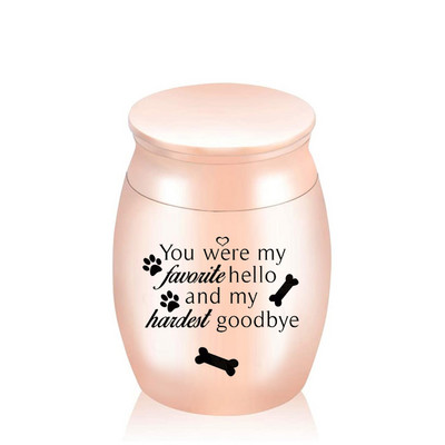 Kremācijas urna mājdzīvnieku pelniem Mini urna mīļotā mājdzīvnieka suņa ķepu nospiedumu pelnu burka piemiņai-Tu biji mans mīļākais...