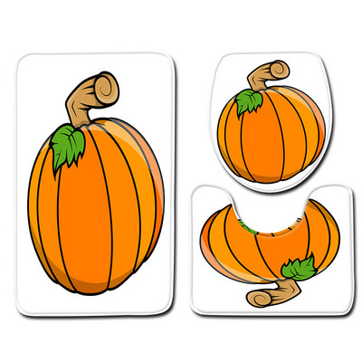 Zeegle Halloween vannas istabas paklājs, apdrukāts vannas grīdas paklājs, neslīdošs tualetes kāju paklājs Mājas tualetes dekorēšana vannas paklāja absorbcijas paklājs