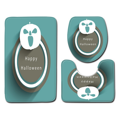 Zeegle Halloween vannas istabas paklājs, apdrukāts vannas grīdas paklājs, neslīdošs tualetes kāju paklājs Mājas tualetes dekorēšana vannas paklāja absorbcijas paklājs