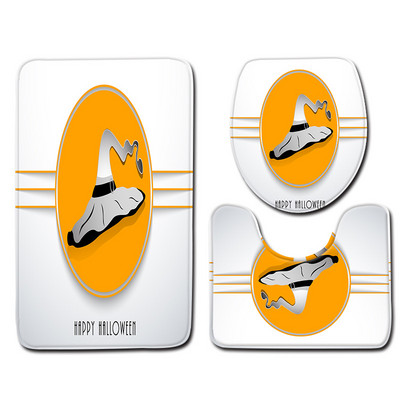 Zeegle Halloween vannas istabas paklājs, apdrukāts vannas grīdas paklājs, neslīdošs tualetes kāju paklājs Mājas tualetes dekorēšana vannas paklāja absorbcijas paklājs