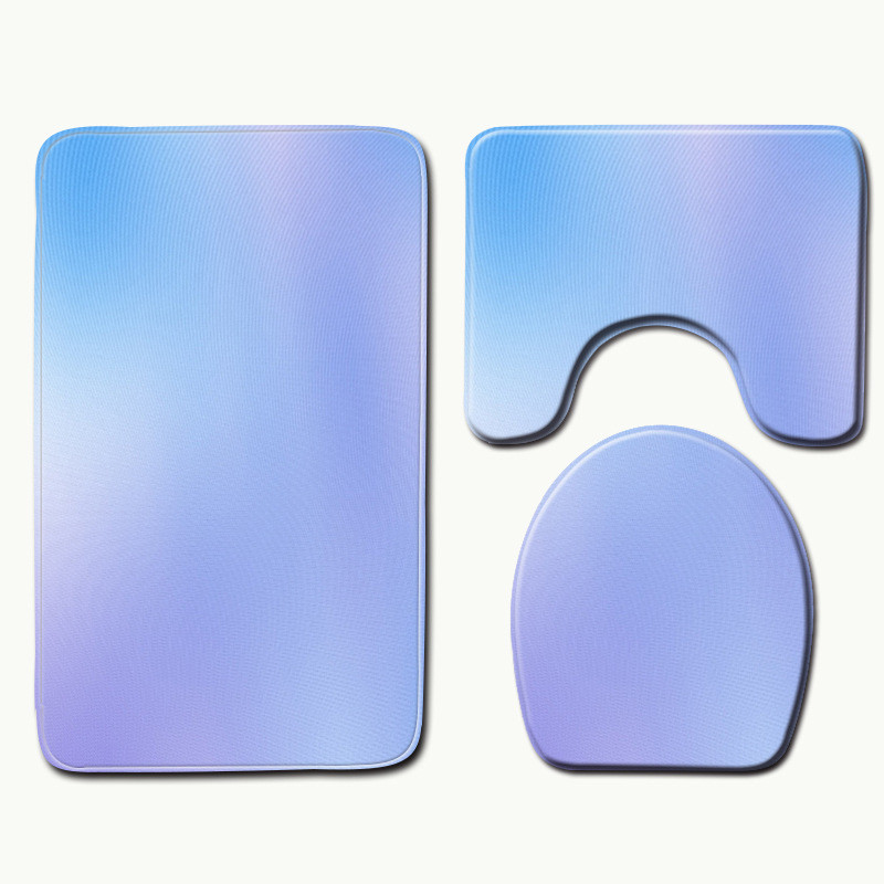 Zeegle 3gab/komplekts Vannas paklājiņš Vannas paklāju komplekts Ģeometriskā raksta Pretslīdēšanas Pjedestāls Paklāja Vāks Tualetes Pārvalks Mikrošķiedras Dušas Paklājiņi