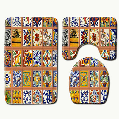 Zeegle upijajuća kupaonska prostirka za kupaonicu WC prostirke Neklizajući tepih s postoljem Poklopac Poklopac za WC školjku Prostirka za kupaonicu Kupaonski tepih WC Podne prostirke