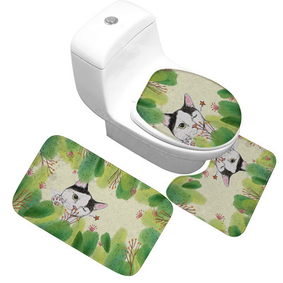 Otirač za kupaonicu Navlaka za WC sjedalo Otirač za kupaonicu Otirač za tuš kabinu Podna prostirka za kupaonicu Kupaonski ukras Vodoupijajući neklizajući kupaonski tepih