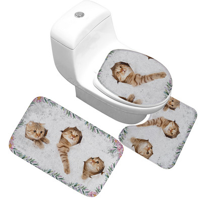 Otirač za kupaonicu Navlaka za WC sjedalo Otirač za kupaonicu Otirač za tuš kabinu Podna prostirka za kupaonicu Kupaonski ukras Vodoupijajući neklizajući kupaonski tepih