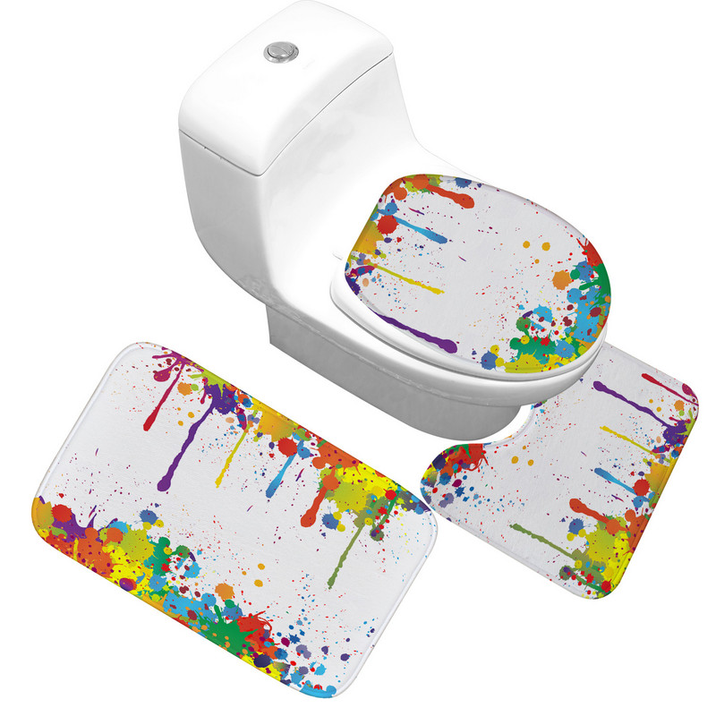 Otirač za kupaonicu Navlaka za WC sjedalo Otirač za kupaonicu Otirač za tuš kabinu Podna prostirka za kupaonicu Kupaonski ukras Vodoupijajući neklizajući kupaonski tepih