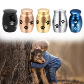 5 krāsu bēres mājdzīvnieku kremēšanas urnas nerūsējošā tērauda pelnu piemiņas konteiners kucēns ķepa suns kaķis atpūtas vieta zārki kaķu piemiņas vieta