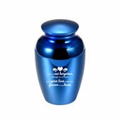 Plavi ljudski pepeo Keepsake Love Heart Memorial Urn Mini kremacijske urne Držač pepela-Zauvijek u mom srcu