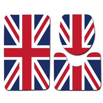 Zeegle 3gab Vannas istabas paklājiņu komplekts Ūdens absorbcijas vannas kāju paklājiņš Pretslīdošs vannas istabas dušas paklājs flaneļa mīksts tualetes sēdekļa pārklāja paklājiņš