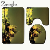 Zeegle Tepisi za tuširanje Notre Dame de Paris Slikarska prostirka od memorijske pjene WC prostirke za kupaonicu Neklizajući tepih za tuširanje Tepih za upijanje vode