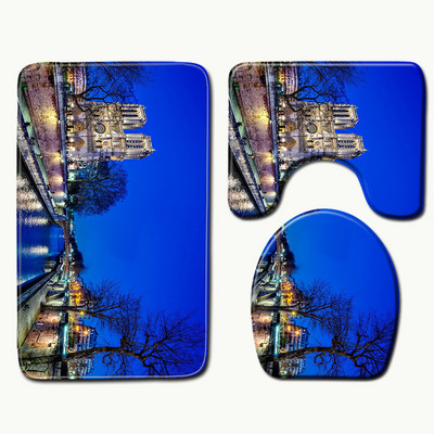 Zeegle Tepisi za tuširanje Notre Dame de Paris Slikarska prostirka od memorijske pjene WC prostirke za kupaonicu Neklizajući tepih za tuširanje Tepih za upijanje vode