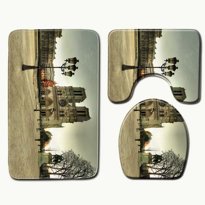 Zeegle Tepisi za tuširanje Notre Dame de Paris Slikarska prostirka od memorijske pjene WC prostirke za kupaonicu Neklizajući tepih za tuširanje Tepih za upijanje vode