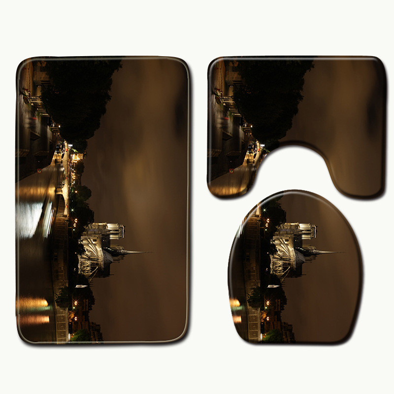 Zeegle Tepisi za tuširanje Notre Dame de Paris Slikarska prostirka od memorijske pjene WC prostirke za kupaonicu Neklizajući tepih za tuširanje Tepih za upijanje vode