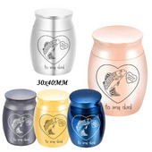 Izvrsna urna za uspomene za tatu Pepeo-Urne za kremiranje ribe za pepeo-Urne od aluminijske legure za pogreb u spomen na mog tatu