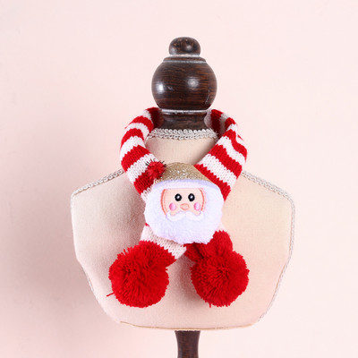 Jauki Ziemassvētku vecīša mājdzīvnieku Ziemassvētku kostīmu aksesuāri Svītraina adīta Ziemassvētku eglītes šalle kucēnam, regulējama vilnas kaķa šalle, silti kakla apģērbi