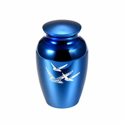 Wings of Freedom Pescăruși Urnă de incinerare pentru cenușă - Calitate accesibilă din metal solid din aluminiu pentru funerar uman Memorial Animal/Om