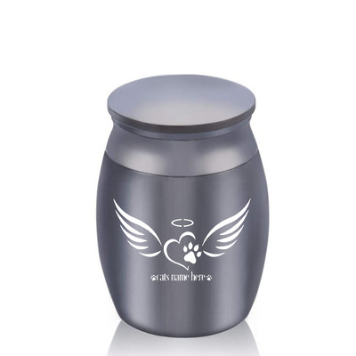 30x40MM anđeoska krila kućni ljubimac mačka šapa urna za kremiranje posuda za pepeo od aluminijske legure mini urna uspomena