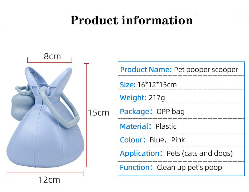 Dog Pooper Travel Foldable Pets Cleaning Puppy Excreta Poop Scoop Clean Pokupite životinjski otpad Alat za čišćenje izlučevina Pets Supplie