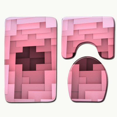 Zeegle geometrijske prostirke za kupaonicu Set kupaonskih tepiha Protuklizne WC prostirke Tepih za tuš kabinu Poklopac poklopca WC-a Tepisi za kupaonicu