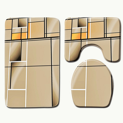 Zeegle geometrijske prostirke za kupaonicu Set kupaonskih tepiha Protuklizne WC prostirke Tepih za tuš kabinu Poklopac poklopca WC-a Tepisi za kupaonicu