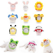 Novo smiješno pokrivalo za kućne ljubimce Kapa za mačke Kostim Topla kapa od zeca Novogodišnja zabava Božićni dodaci za cosplay Potrepštine za mačke