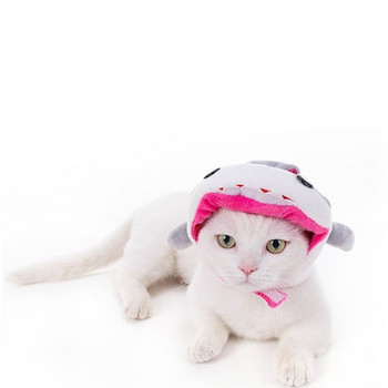 Нова забавна шапка за домашни любимци Костюм с шапка за котка Топла заешка шапка Новогодишно парти Коледни аксесоари за косплей Котешки принадлежности