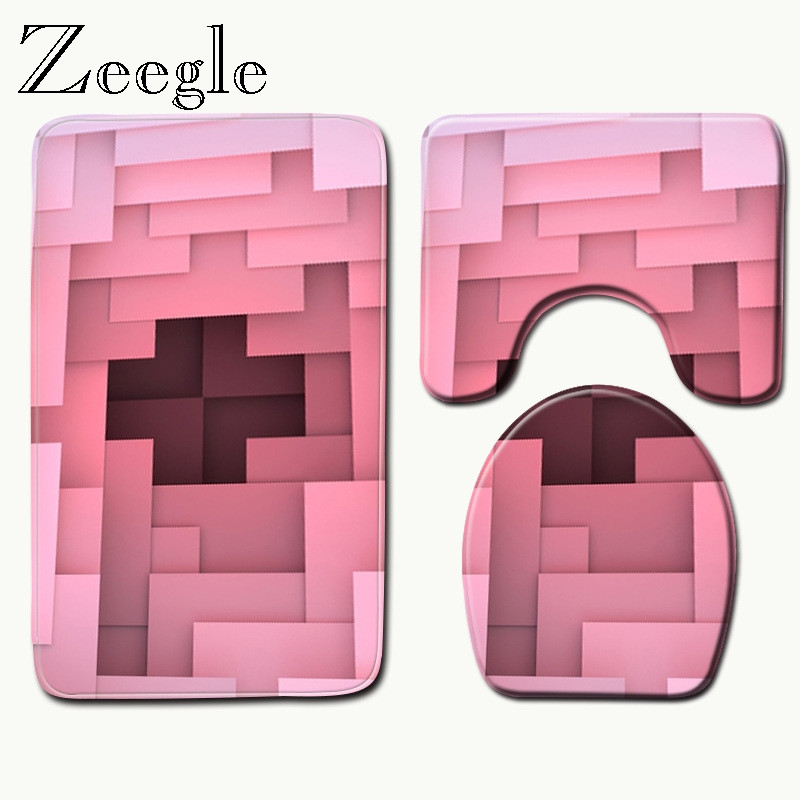 Zeegle vannas paklājiņš tualetes sēdekļa pārvalks Paklājs vannas istabai Paklājs Dušas paklājiņš mājas dekorēšanai Virtuves sega Vannas istabas paklāji un paklāji