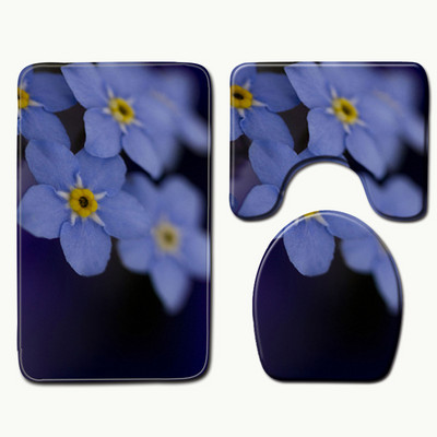 Zeegle prostirke s cvjetnim uzorkom za kupaonicu Upijajuće 3 komada WC prostirke Kupaonske prostirke Neklizajuće kupaonske prostirke Komplet tepiha za kupaonicu Podloge za tuširanje