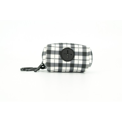 Collarlogo koera kakakoti jaoturi hoidja jalutusrihma kinnitus Protable Grid Print Lemmikloomajäätmete kakakoti jaotur õues viibimiseks