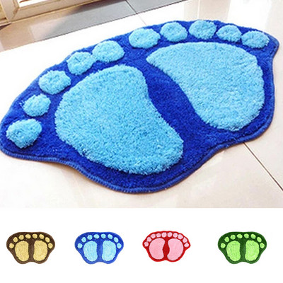Foot Print Vannas paklājiņi Neslīdoši Vannas istabas Paklāji Tualete Vannas istabas Paklāji Vannas Paklāji Mikrošķiedras Mini Paklājiņi Vannas istabas Aksesuāri