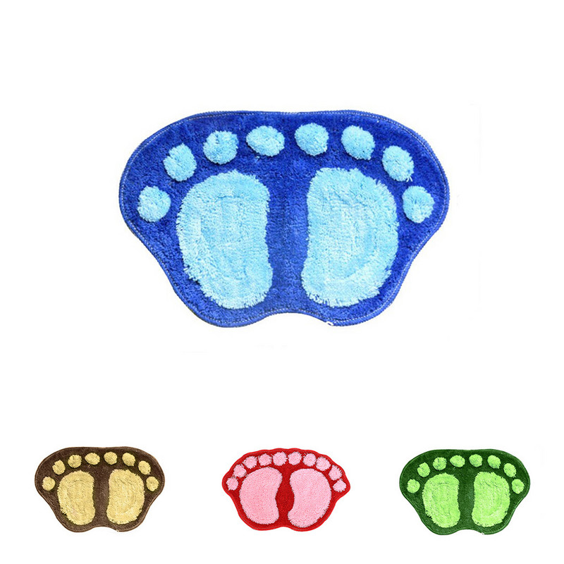 Foot Print Vannas paklājiņi Neslīdoši Vannas istabas Paklāji Tualete Vannas istabas Paklāji Vannas Paklāji Mikrošķiedras Mini Paklājiņi Vannas istabas Aksesuāri