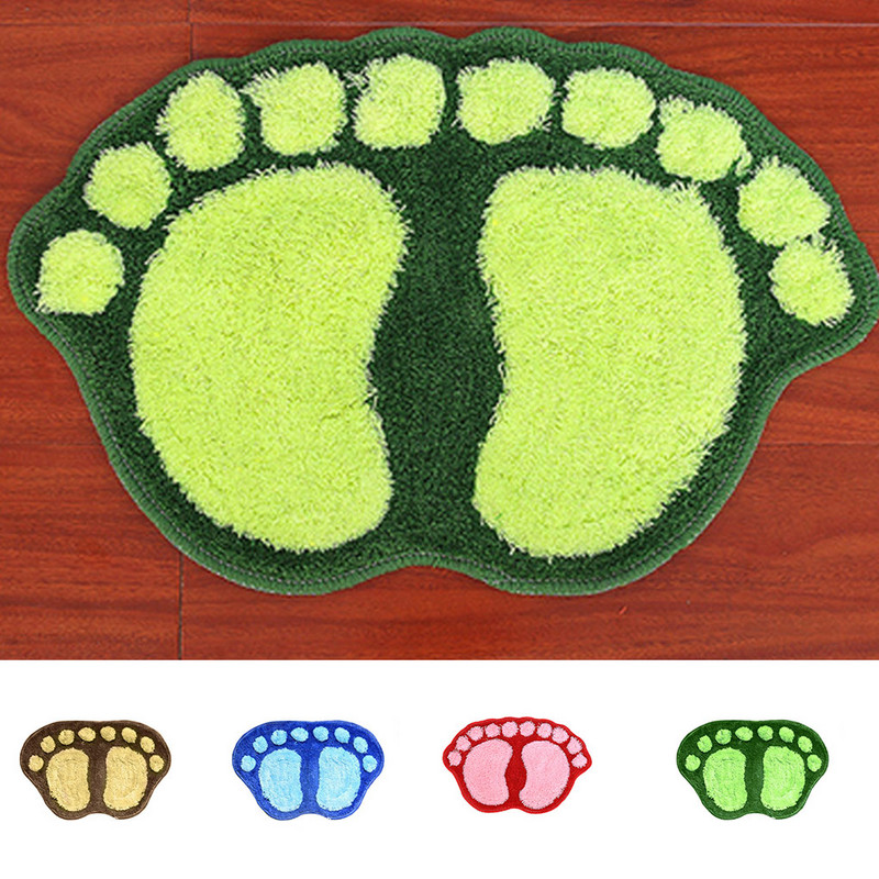 Foot Print Vannas paklājiņi Neslīdoši Vannas istabas Paklāji Tualete Vannas istabas Paklāji Vannas Paklāji Mikrošķiedras Mini Paklājiņi Vannas istabas Aksesuāri