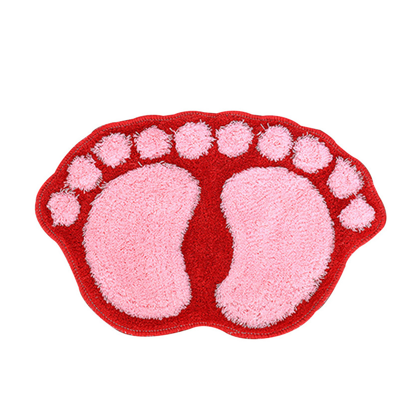 Foot Print Vannas paklājiņi Neslīdoši Vannas istabas Paklāji Tualete Vannas istabas Paklāji Vannas Paklāji Mikrošķiedras Mini Paklājiņi Vannas istabas Aksesuāri
