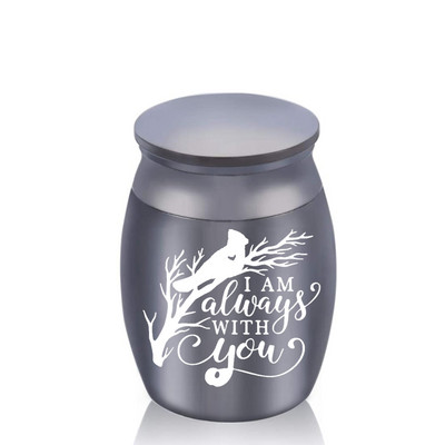 Urna za kremiranje u obliku male ptice u obliku srca za uspomenu na pepeo mali držač za pepeo s baršunastom vrećicom za poklon - uvijek sam s tobom